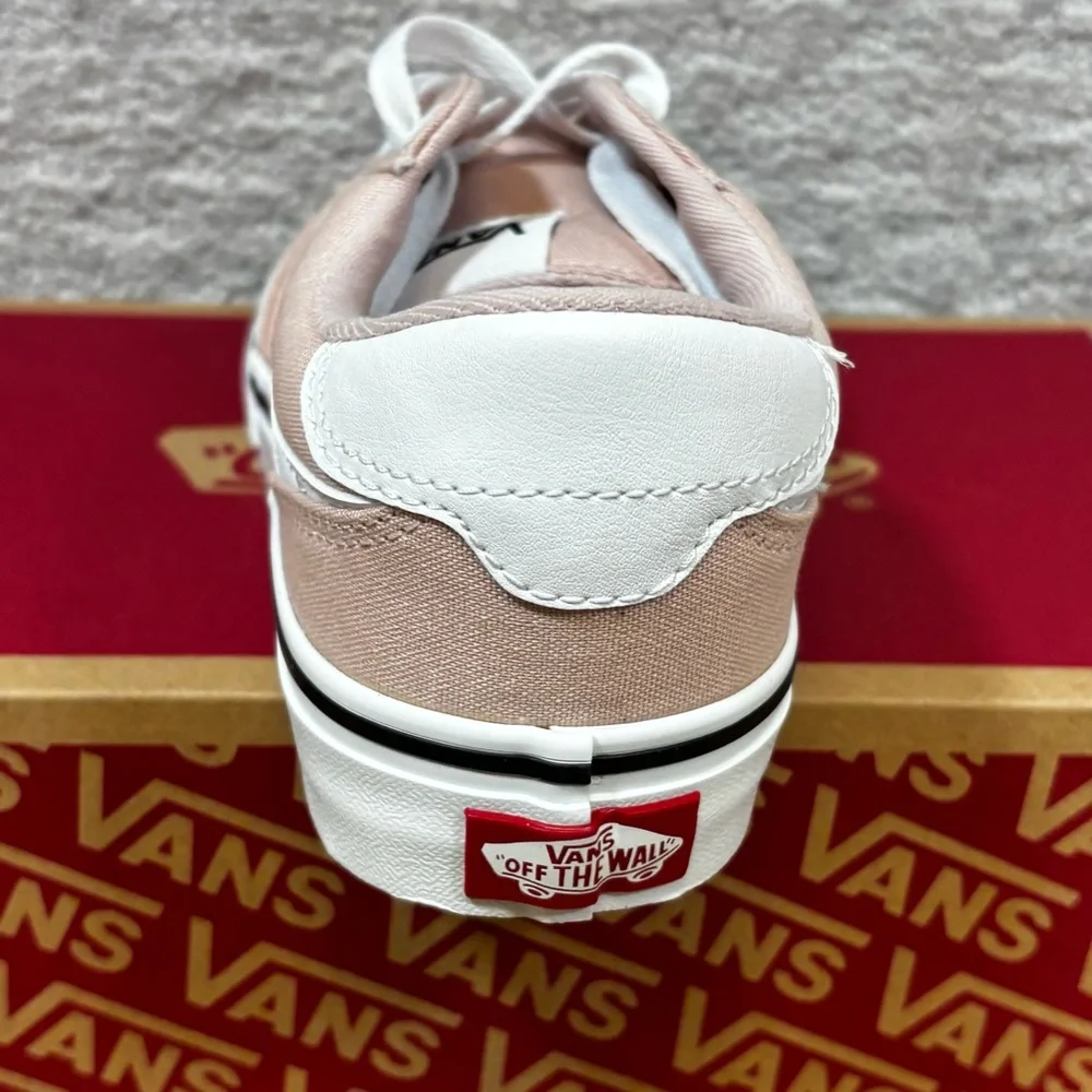 Vans Brooklyn LS Sepia Rose Canvas‎ Women's Low Top Sneakers Sz 6.5 Pink